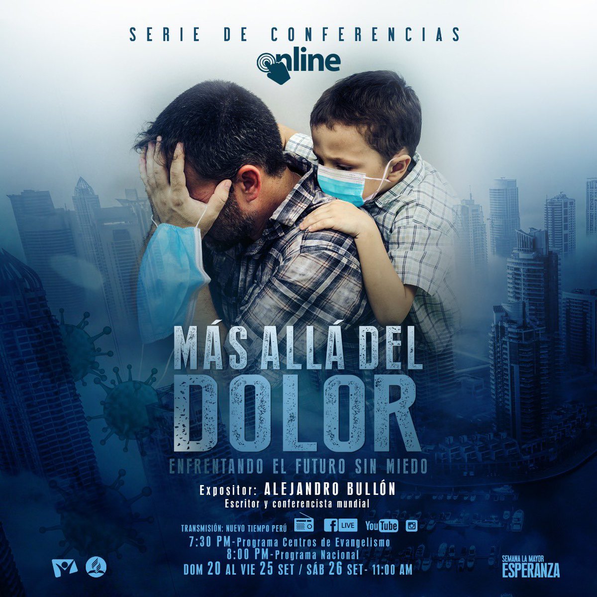 Merlingcr's tweet photo. ¡No tengas miedo! Aún puedes vencer la incertidumbre y el dolor. Conéctate a la serie de conferencias: #MásAllaDelDolor de @AlejandroBullon por @NuevoTiempoPeru. Una serie que puede cambiar tu vida para siempre. https://t.co/S6STDr7ved
