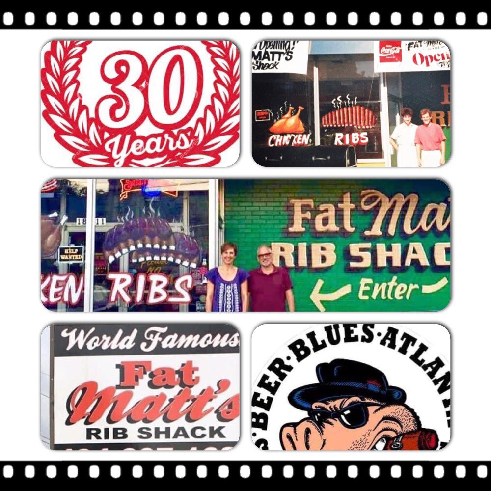 AtlBluesSociety's tweet photo. Congratulations to long-term ABS sponsor #FatMattsRibShack on 30 years of serving Atlanta! Great BBQ, Blues and Brews! #atlantabluessociety #keepingthebluesalive https://t.co/8PSsz7CH5L