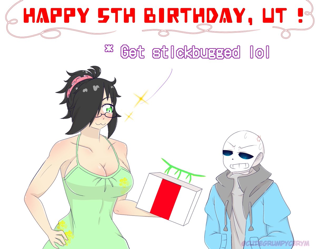 CuteGrumpyCerym's tweet photo. Happy 5th Anniversary to Undertale !
---------------
Corrupttale by me
Art by me
#undertale #undertaleAU #corrupttale #cerym #cerym_awl #oc #undertale5thAnniversary #undertale5周年 #sans #sans_the_skeleton #meme #stickbug #anime #style #kawaii #myart #digitalart #phoneart #myoc https://t.co/ZUNuXgOj8Q