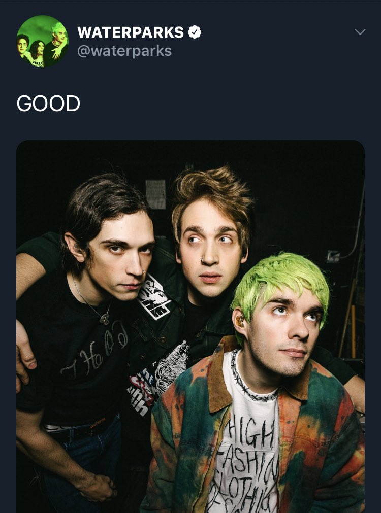 ok so i haven’t got a lot for today’s post i won’t lie. to continue from my “countdown” theory, today also fits. yesterday was 4, and today, the picture includes the 3 of them. then it’s also captioned “GOOD” which begins with a G, which is the next letter for the album title