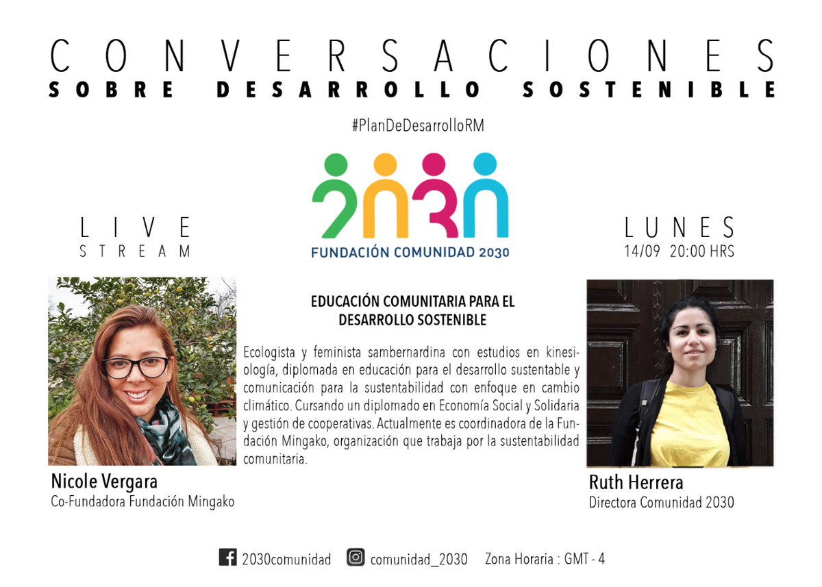 Ya estamos en vivo via Facebook e Instagram conversando con los amig@s de <a href="/FMingako/">Fundación Mingako</a> sobre Educación Comunitaria para el desarrollo sostenible !