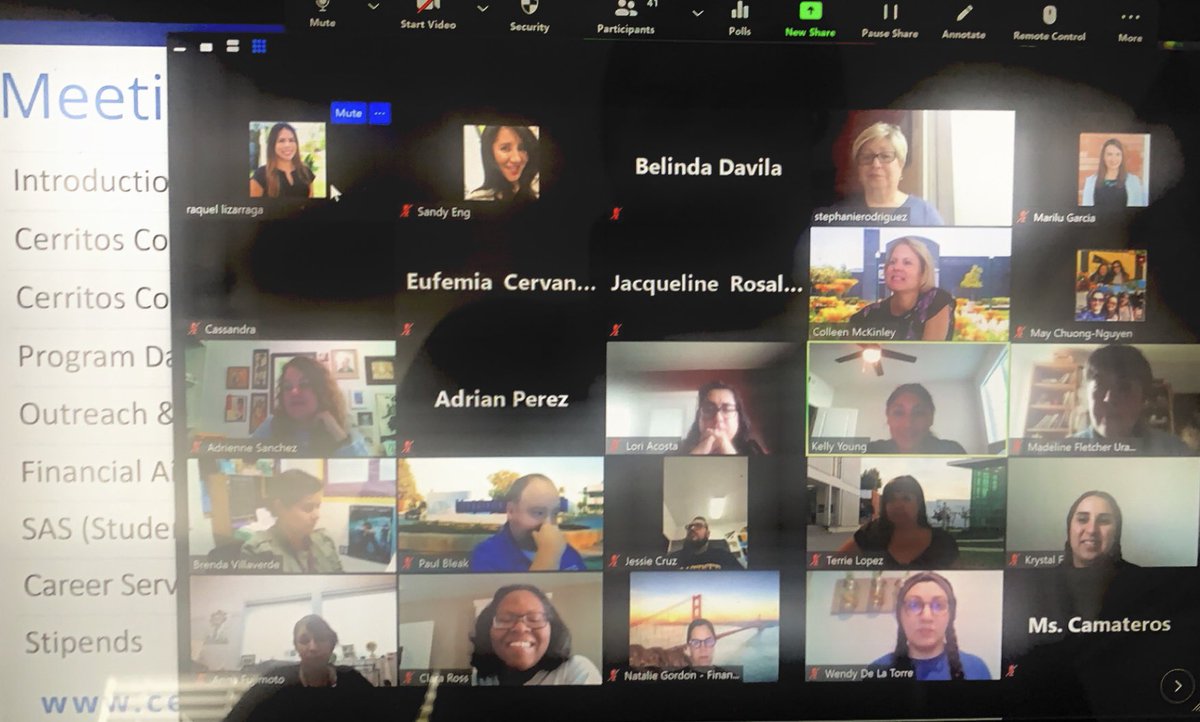 Raquel_Yvette's tweet photo. It was great “seeing” all of our #CerritosComplete #PromiseProgram high school and adult school partners today! #2YearsFree @DrJfierro_ @ABCSupt @ComptonUnified @DowneyUnified @LynwoodSchools @nlmusd @ParamountUSD @DowneyUSDSupt @SSmithABCPIO https://t.co/Pfm7MOZixC