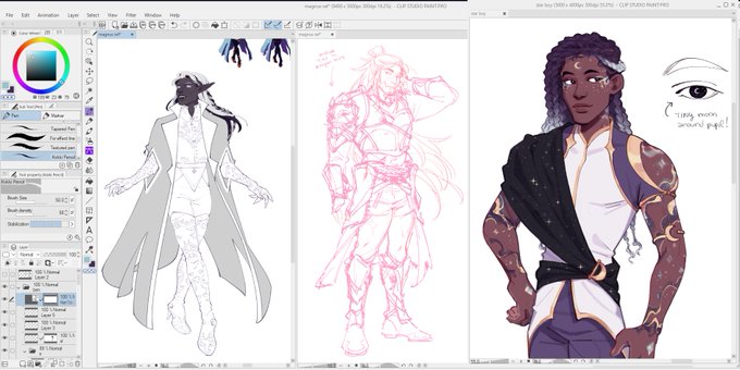 greetings from ref-making hell ? jokes aside, i'm looking forward to introducing these characters properly...!! 