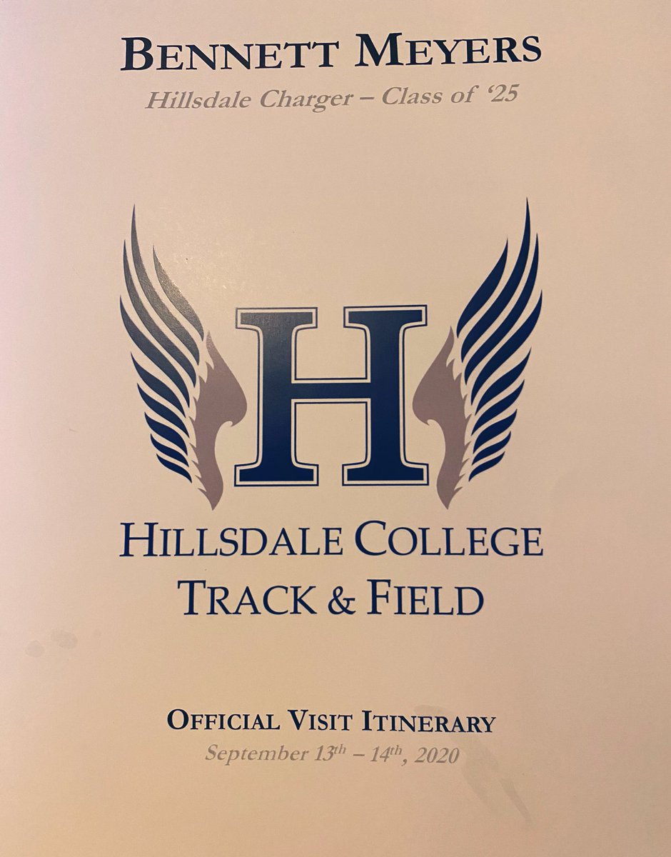 I had an amazing official visit to <a href="/Hillsdale/">Hillsdale College</a>! Special thanks to <a href="/HCTFThrows/">HillsdaleThrows</a> and <a href="/HillsdaleTrack/">Hillsdale Track</a> for making everything perfect!