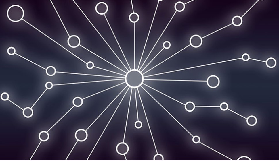 Изображение связь. Телекоммуникации и связь. Сетевые коммуникации. Технологичный фон. Взаимодействие людей.