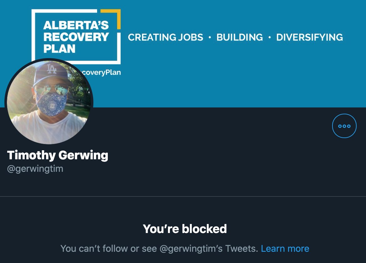 Love it when taxpayer-funded UCP twitter trolls filter themselves out of my timeline.