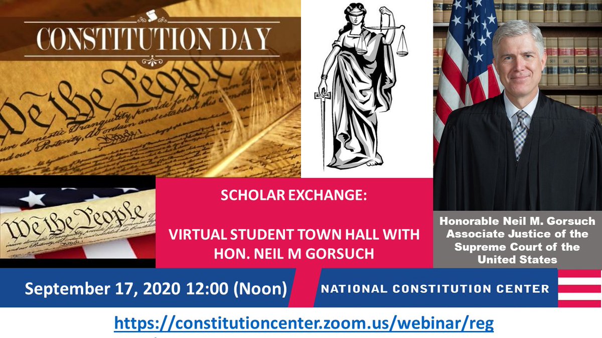 NCAACoachPrice's tweet photo. #SinclairTalks 

Student Town Hall with Supreme Court Associate Justice Hon. Neil Gorsuch

National Constitution Day
@ConstitutionCtr  
September 17, 2020
(Noon)

Reserve your spot: 
https://t.co/wwNAQoG7dg

@SinclairEngage
 #SinclairSuccess #SinclairNation https://t.co/82qBHDV6IG