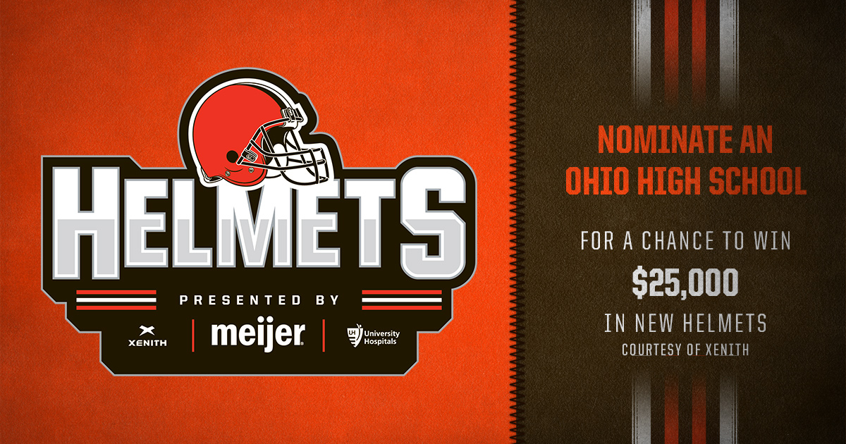 Nominate an Ohio high school to be entered for a chance to win $25,000 worth of new Xenith helmets! 

Submit your nomination here » brow.nz/3530e