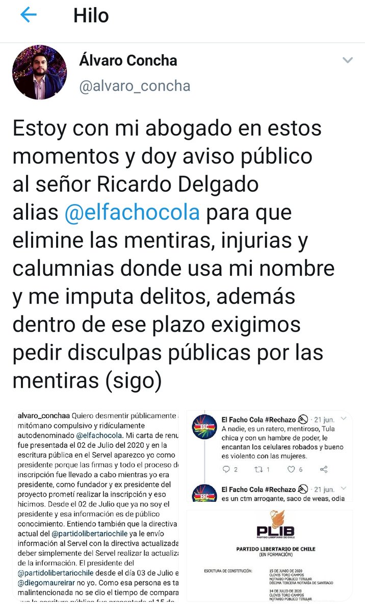 pchile_web's tweet photo. 🔴LÁGRIMAS DE COCODRÍLO
El Ex Presidente del @PartidoLibertCH y polémico joven de la nueva derecha se queja de manera Hipócrita por "acusaciones falsas",recordemos que @alvaro_concha desde el #18-O del 2019 es el Rey del FakeNews Inculpado en todo a la Izquierda. @elcapitalchile https://t.co/i2RT5HV5Hc
