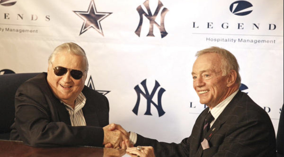 11) In 2008, Jerry Jones teamed up with George Steinbrenner to create Legends Hospitality Management.Legends, worth $750M, partners with stadiums around the world to operate concession & merchandising sales.Clients include:- SoFi Stadium- Allegiant Stadium- Rose Bowl