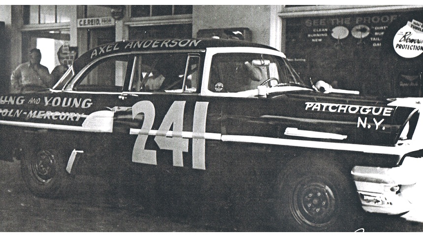 Remembering Axel Anderson today 7/21/1922 - 9/14/1994 #RIP Anderson bought this 1955 Mercury in January 1955. In February he drove it from NY to Daytona Beach & finished 15th in the Grand National race. In September, he ran his 2nd GN race at Langhorne & totaled the car.