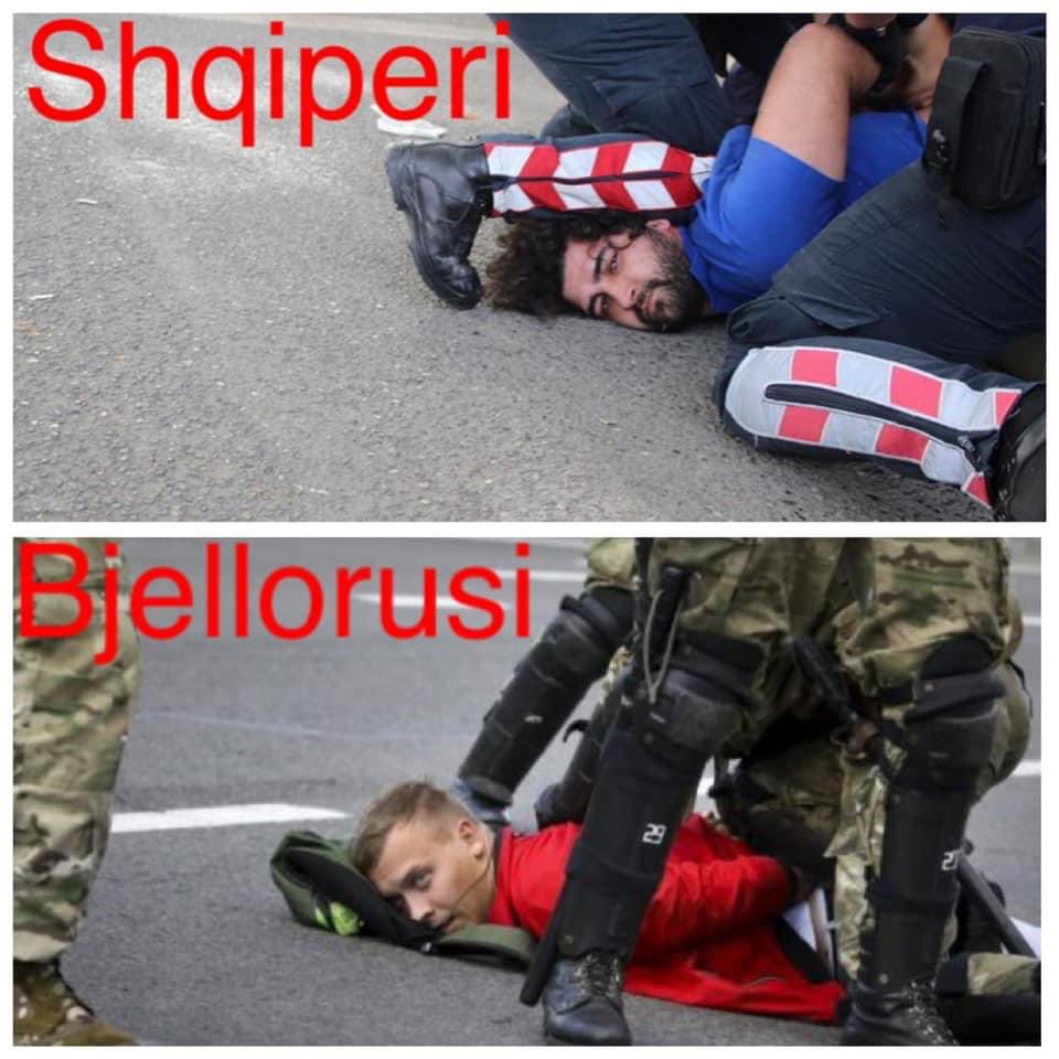 Gentigaba's tweet photo. at least in #minsk they don't crush your head directly on the asphalt...
#Albania vs #Belarus #OSCE https://t.co/f93zEflg8E