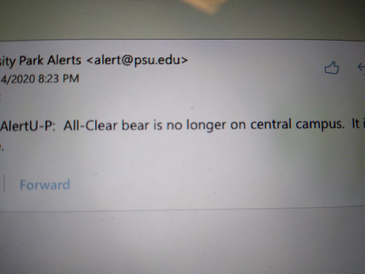 hanniepower's tweet photo. Ah nooo! I missed the bear! π Best @penn_state alert so far! π#latenightlab https://t.co/zcxGtPHFE9