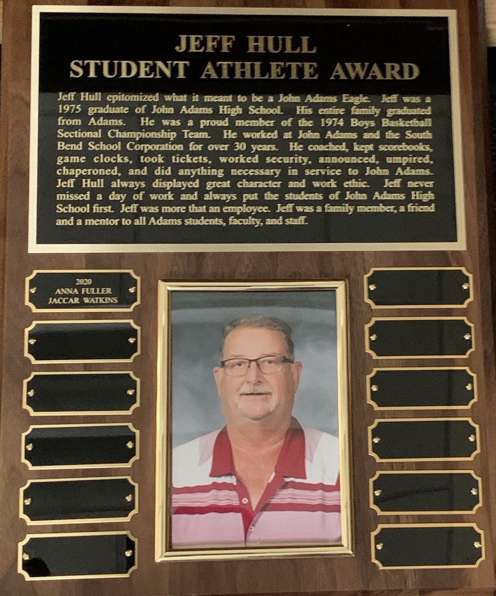 We were very honored to be able to name Jaccar Watkins and Anna Fuller as the first recipients of the Jeff Hull Student Athlete of the Year Award this past summer! We love you Jeff!