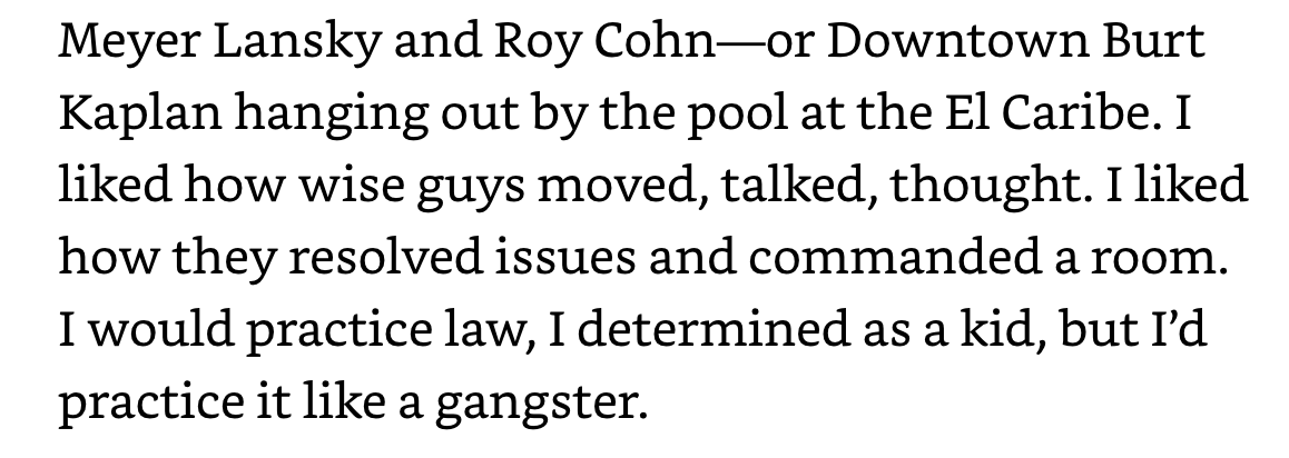 4/ Cohen makes no excuses for himself (#1)Cohen was susceptible to the allure of Trump-style power. Since childhood, he was fascinated by mobsters and attracted to their power and methods. He actually wanted to be a gangster – lawyer (#2 and #3)