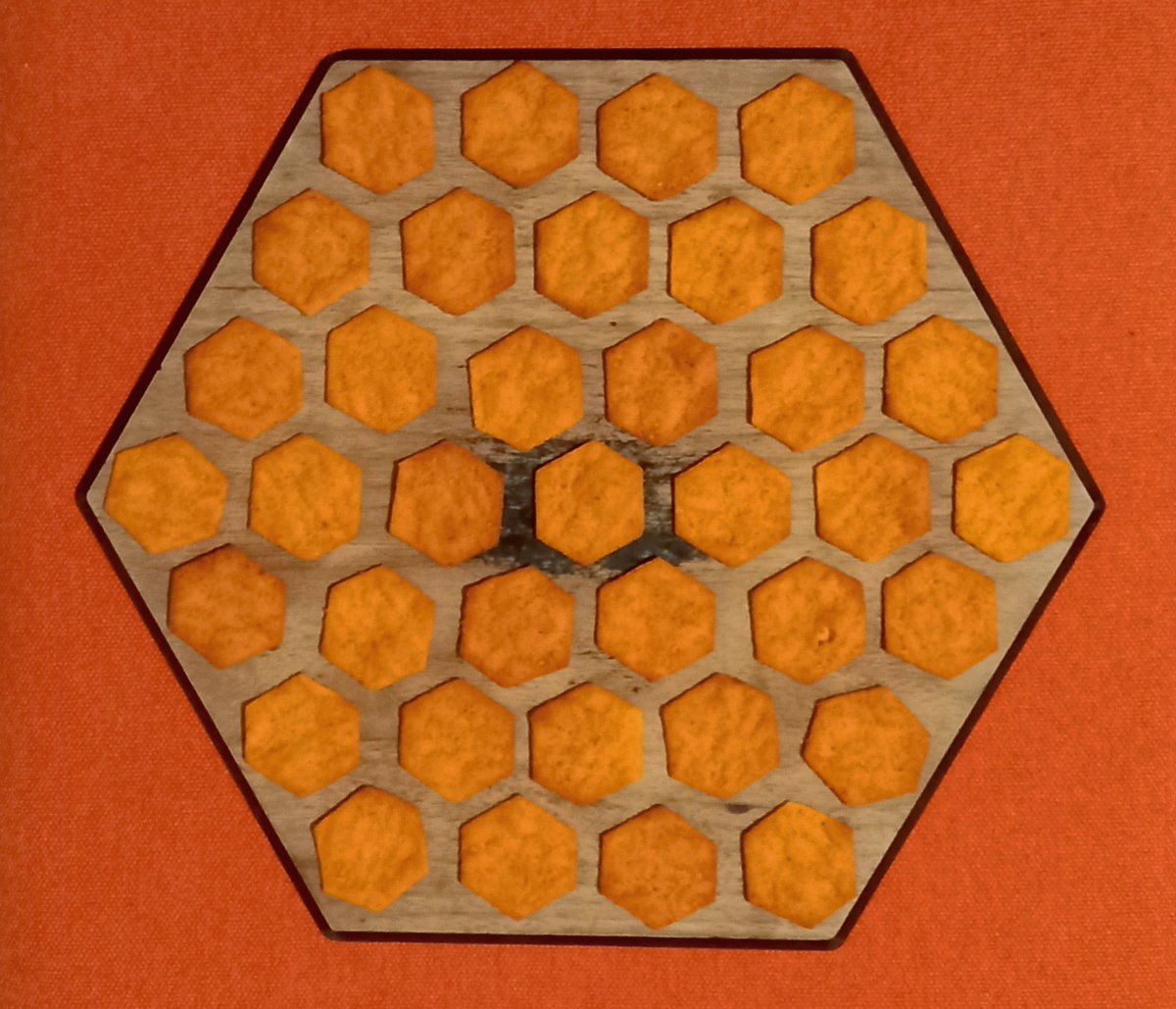 hexagontruth's tweet photo. In other news, I finally got my hands on some of the new hexagonal @Ritzcrackers, and shall be consuming precisely 37 of them for dinner forthwith. https://t.co/bNfGkh9J9b