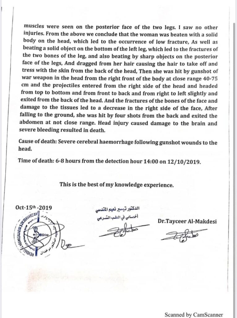 And the dehumanisation of unarmed members of opposition - Future Syria Party had rejected the SNC for not recognizing Syria's Kurds and became part of the SDF. Her murder by Turkish-backed militias was celebrated by certain Turkish news agencies.