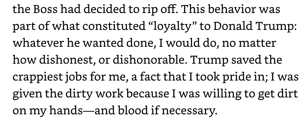 8/ They spoke the truth, so Trump set out to destroy them.  @MichaelCohen212 accepted the lie in exchange for power. (I should have tagged MC in the first tweet) #1Cohen became Trump's right-hand man because he was willing to lie and cheat (#2, #3, and #4)