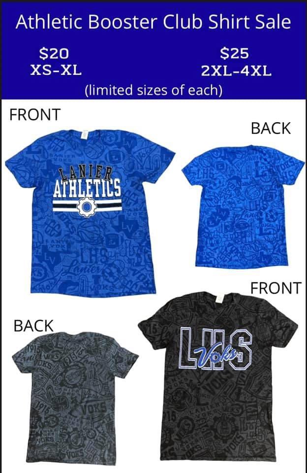 BoosterLanier's tweet photo. Haven’t gotten your shirt yet??
You have another chance this Thursday, Sept 17. 
We will be set up at Galleria starting after school until 6pm.

Don't forget, 2nd group of students starts in school on the 21st.  These can be worn as part of the uniform.  :) https://t.co/JoypW96b51