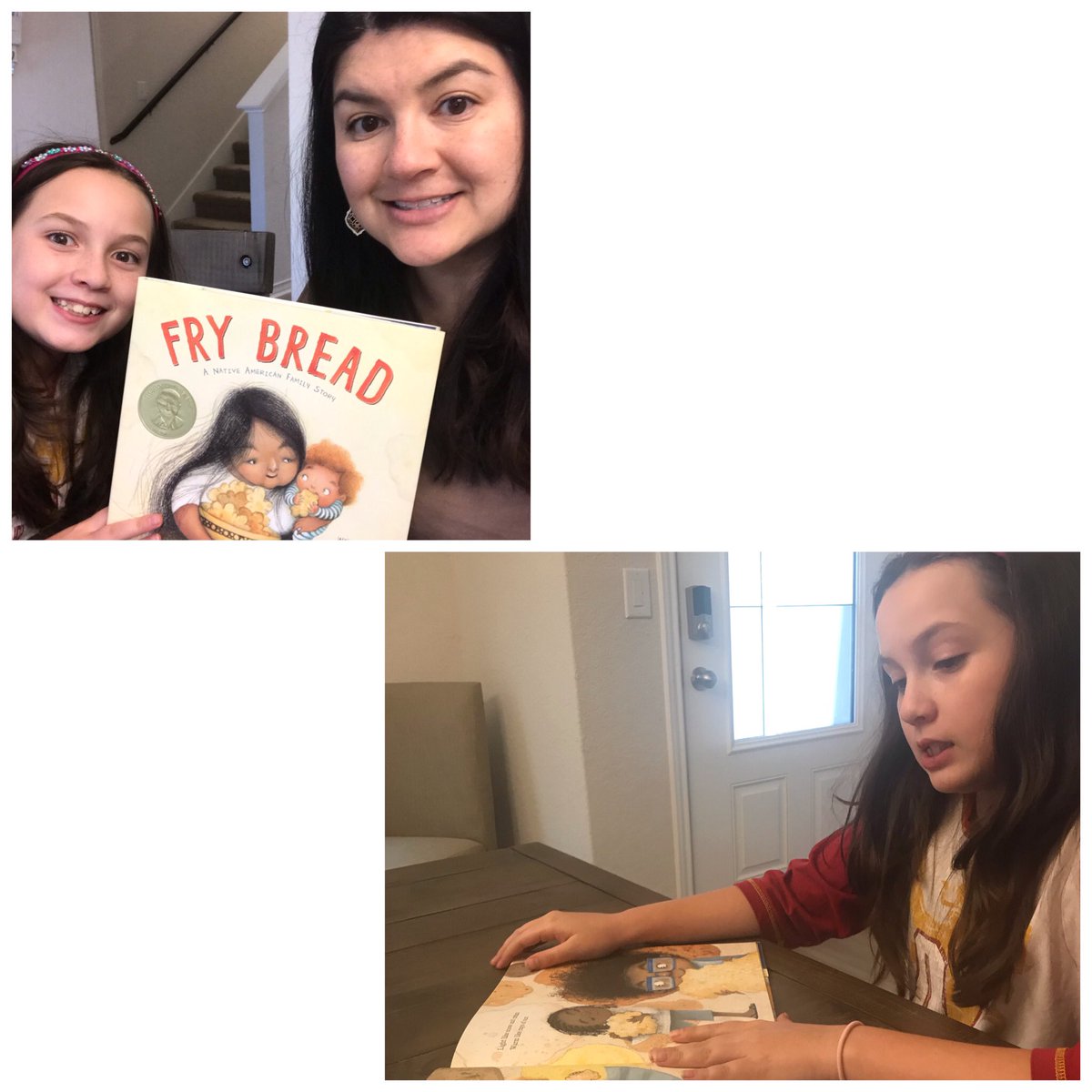 MrsMonicaK's tweet photo. My daughter read this book to me for my multicultural literacy class, then we analyzed it together. She gets to submit it on her reading log & now I can work on my critical analysis. Fantastic book by the way! @UTACOEd @KathrynPole #UTALIST @teresa_doughty @noblemaillard https://t.co/k7DKLVfX67