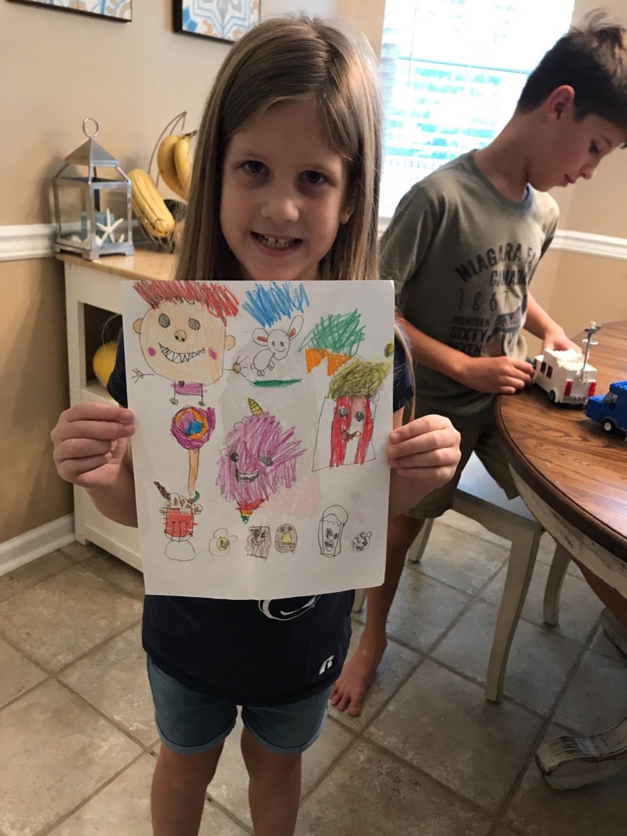 KaneCFES's tweet photo. I am so impressed with my kinders! They took our asynchronous “choice board” and excelled with it at home today! #cfes #coltspride #virtuallearning https://t.co/5w4T9xsRFo
