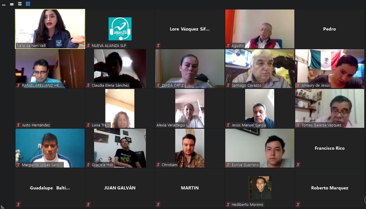 NASanLuis's tweet photo. 🧠Capacitación Virtual 📱💻 a nuestras compañeras y compañeros aliancistas con el tema:
* ELABORACIÓN DE DISCURSO Y MENSAJE POLÍTICO
#PartidoNASLP
#FortaleciendoLaEstructura
#NASLPmásVivosQueNunca
#NuevaAlianzaSanLuisPotosí
#EnNuevaAlianzaHayUnLugarParaTi https://t.co/7Dn9IkbykF