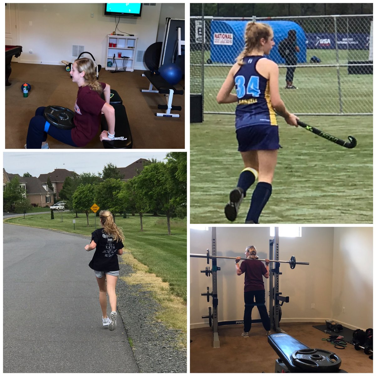 AllisonMarkell's tweet photo. Only thing keeping this girl @AlyssaMarkell34, sane through this pandemic, her desire to play again and training to get better! #nationalfieldhockeyday #metrohc https://t.co/vcTxQRQhjh