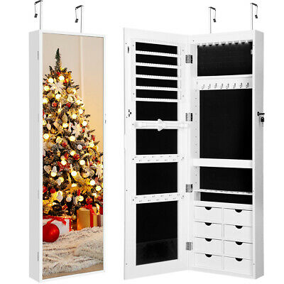 Lockable Mirror Jewelry📷#Cabinet Armoire Organizer📹#Wall Door Mounted📹#W/LED Lights dlvr.it/Rgd8Wl ⏰deal of hour ending⏰