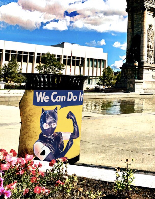 We Can Do It! #wearamask #midoma #psa #beasuperhero #wecandoit #showrespect #savelives  #clintonsquare #downtownsyracuse @downtownsyracuse #syrac_se #streettalk #covid19 #staystrong #stayhealthy #staypositive #streetart #spreadlove #dontspreadthevirus #nytough #unityisstrength