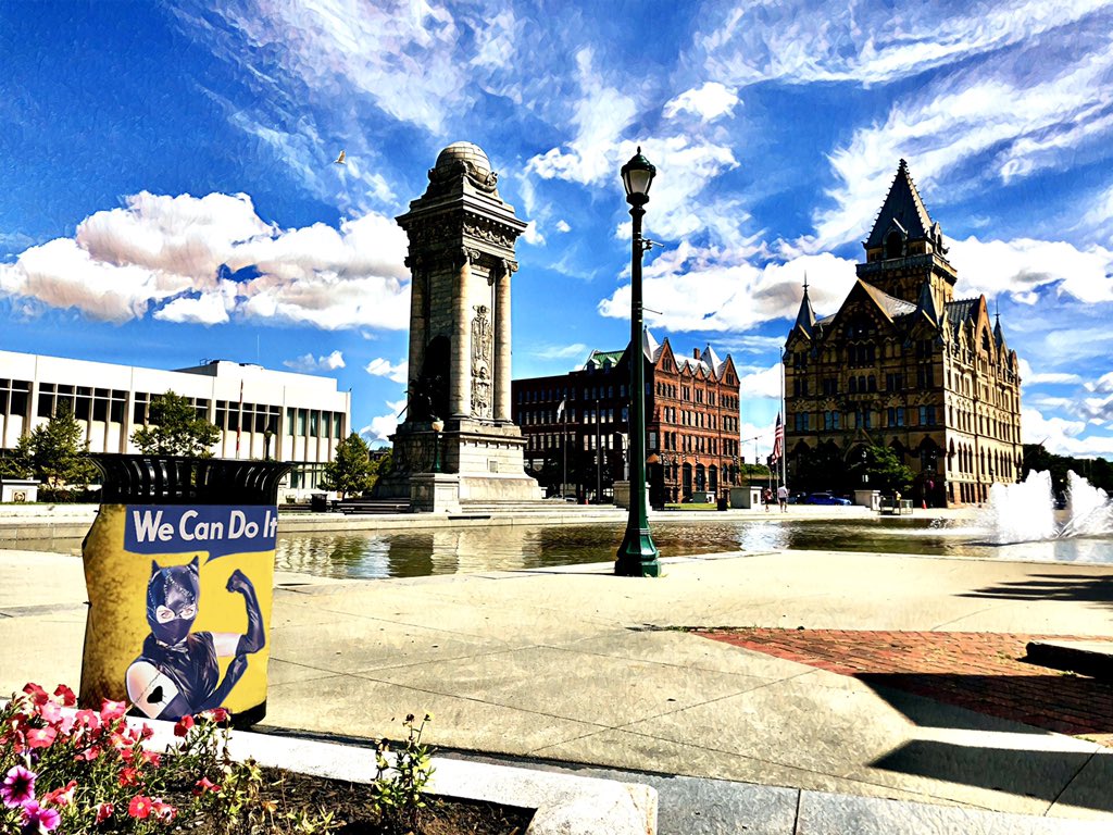 MIDOMANYC's tweet photo. We Can Do It! #wearamask #midoma #psa #beasuperhero #wecandoit #showrespect #savelives  #clintonsquare #downtownsyracuse @downtownsyracuse #syrac_se #streettalk #covid19 #staystrong #stayhealthy #staypositive #streetart #spreadlove #dontspreadthevirus #nytough #unityisstrength https://t.co/pBGdBbXswg