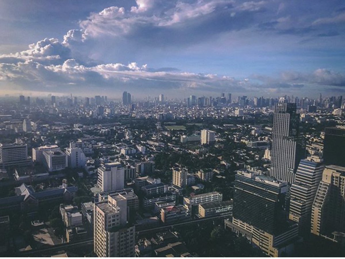 #Bangkok during #lockdown. Reduced #pollution and high visibility.