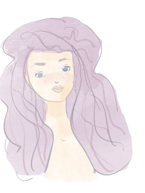 Been obsessed with painting  purple-haired ladies lately https://t.co/gRF6dcuyqJ<a href="/tag/cleandog"class="tags"><span>#cleandog</span></a>