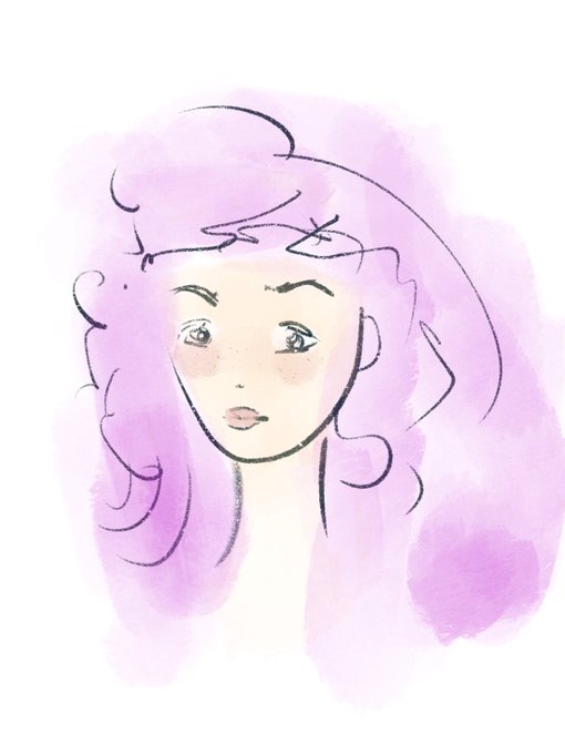 Been obsessed with painting  purple-haired ladies lately https://t.co/gRF6dcuyqJ<a href="/tag/cleandog"class="tags"><span>#cleandog</span></a>