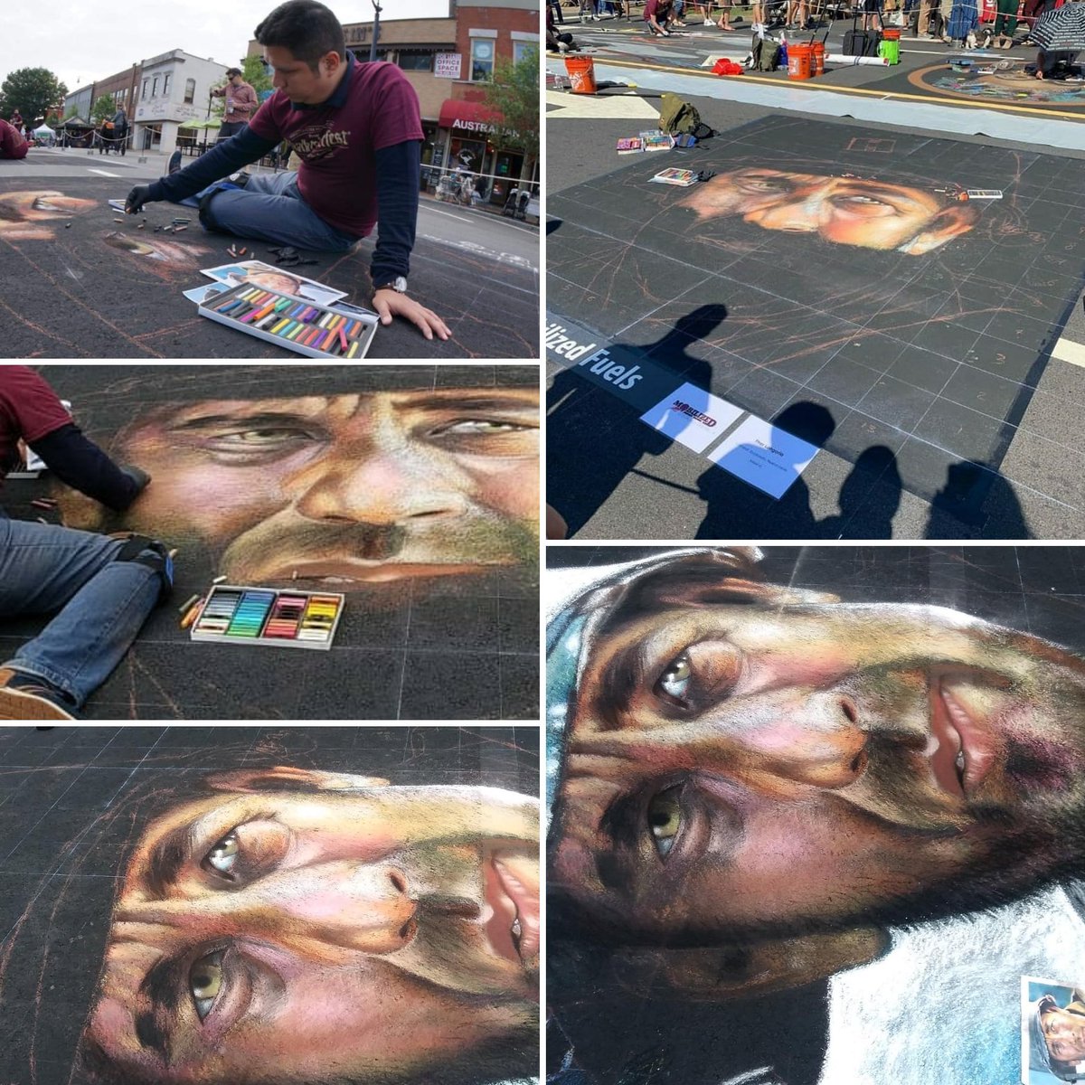 fherlongoria's tweet photo. Chalktoberfest, Marietta Georgia, Oct 2019 #chalkart #chalkartist #chalkfestival #chalkarts #TomHanks https://t.co/DtLdhBEITj