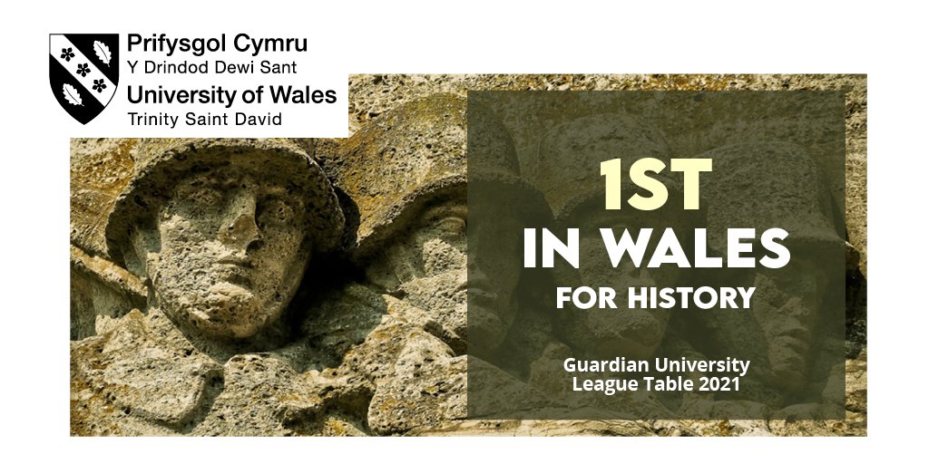 LampeterHistory's tweet image. 🏛️ Look forward to looking back!
🥇 @LampeterHistory ranked 1st in Wales for #History - Guardian University League Table 2021.

🎓 #YourTimeToLearn @UWTSD
💥 It&apos;s not too late to join us: bit.ly/2Be1u5B
📞 0300 323 1828 

#Clearing2020 @UWTSDLampeter @Athrofa #Humanities