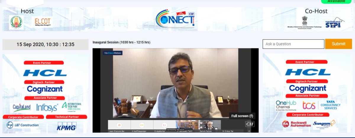 stpiindia's tweet image. “In terms of software exports, TN is also a leader and the kind of ecosystem the state has provided is noteworthy,” emphasised Dr. @Omkar_Raii, DG, #STPIINDIA as a special speaker at the inaugural session of #CIIConnect2020. @FollowCII @CIIEvents @CII4SR