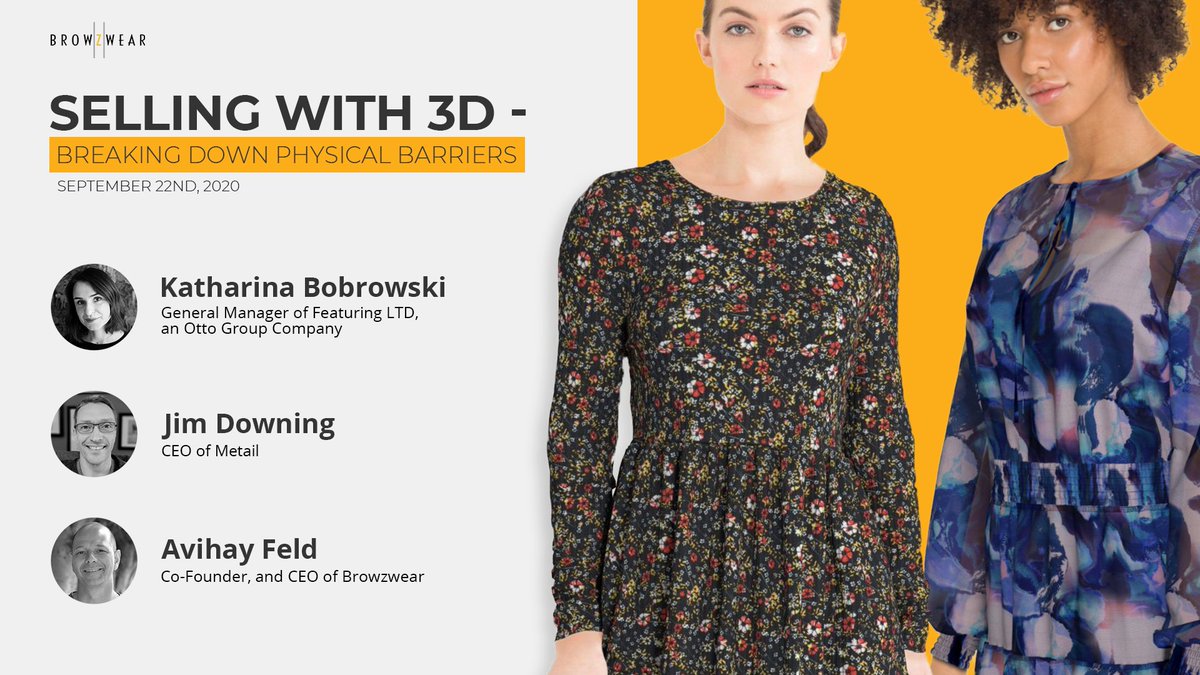 Join us along with <a href="/Metail/">Metail</a> and featuring ltd of <a href="/otto_cap/">OTTO CAP</a>  on September 22nd, 9AM EST, as we explore selling with 3D. Register here for the webinar &gt;  
go.browzwear.com/selling-with-3…