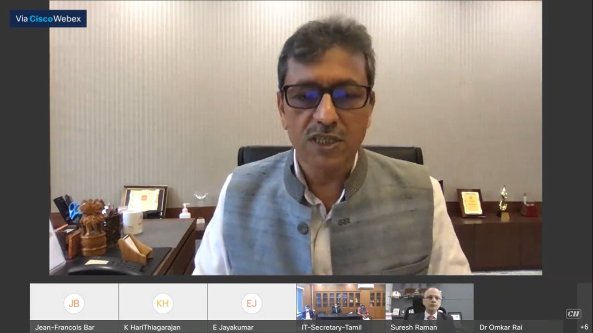 stpiindia's tweet image. “Tamil Nadu has been many times a leader in several initiatives and pioneer in automotive &amp;amp; electronics sector,” articulated Dr. @Omkar_Raii, DG, #STPIINDIA as a special speaker at the inaugural session of #CIIConnect2020. @FollowCII @CIIEvents @CII4SR