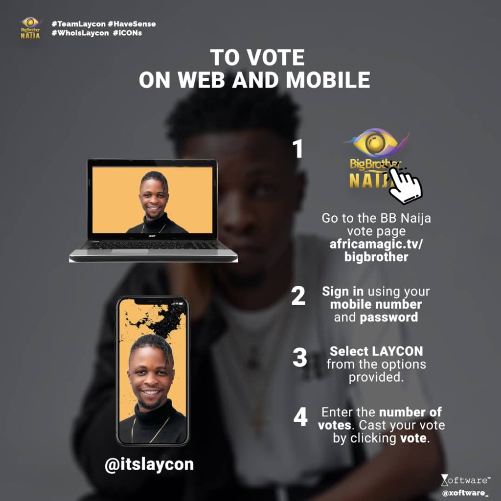 Buttergirlll's tweet photo. ICONS, it is time to do what we do best #VOTELayconToFinal 
VOTE Laycon, keep on voting and get your friends to vote 
King Laycon for the mulla 💰 https://t.co/9mLYZpSzUo