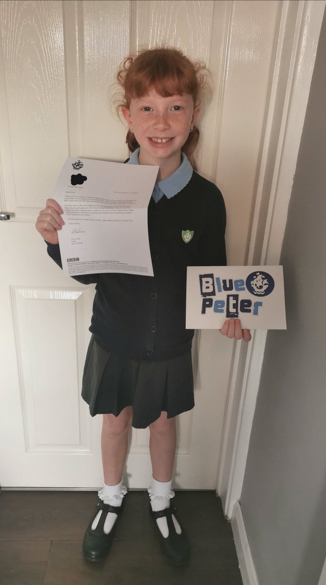 LauraBeech87's tweet photo. @Griff_4B Gracie wanted to show you all her Green Blue Peter badge that arrived yesterday. She applied for it during lock down and had to show how she was saving the planet. @Griff_DEPUTY @Griff_HEAD https://t.co/N8Cx8A8GLJ