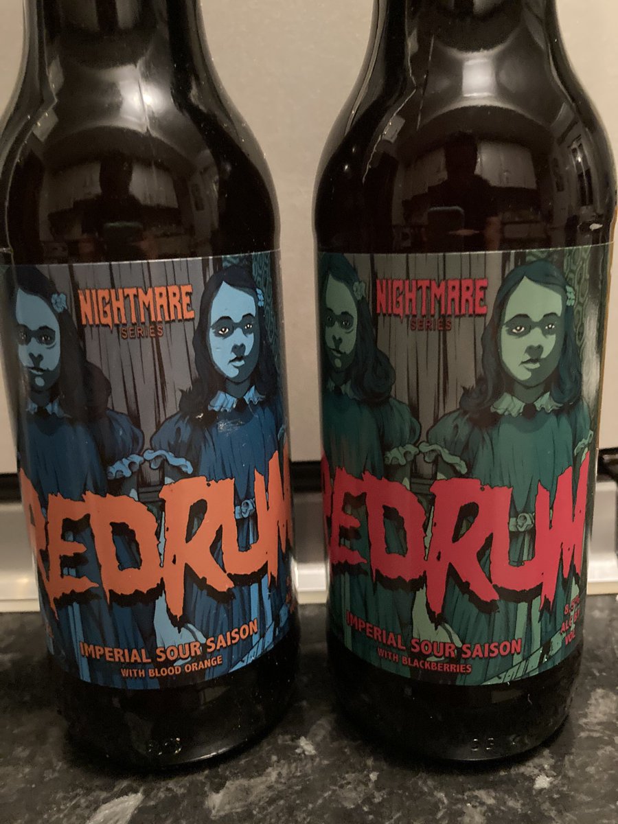 Buena pinta tienen estas novedades de <a href="/DrunkenBrosBrew/">Drunken Bros Brewery</a>  , las nińas del Resplandor 😱😱😨