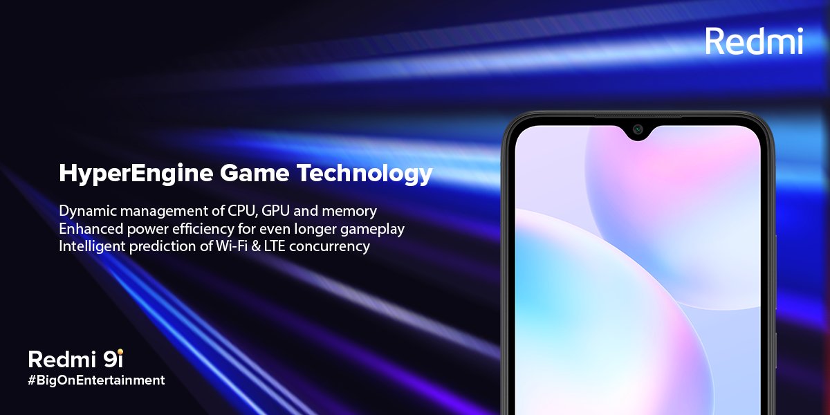RedmiIndia's tweet image. #Redmi9i features the high-performance #HelioG25 chipset with #HyperEngine Game Technology! 🚄

☑️ 12nm process technology
☑️ Up to 2.0GHz
☑️ #AnTuTu score: 91,098

#BigOnEntertainment + BIG ON POWER! 🔥