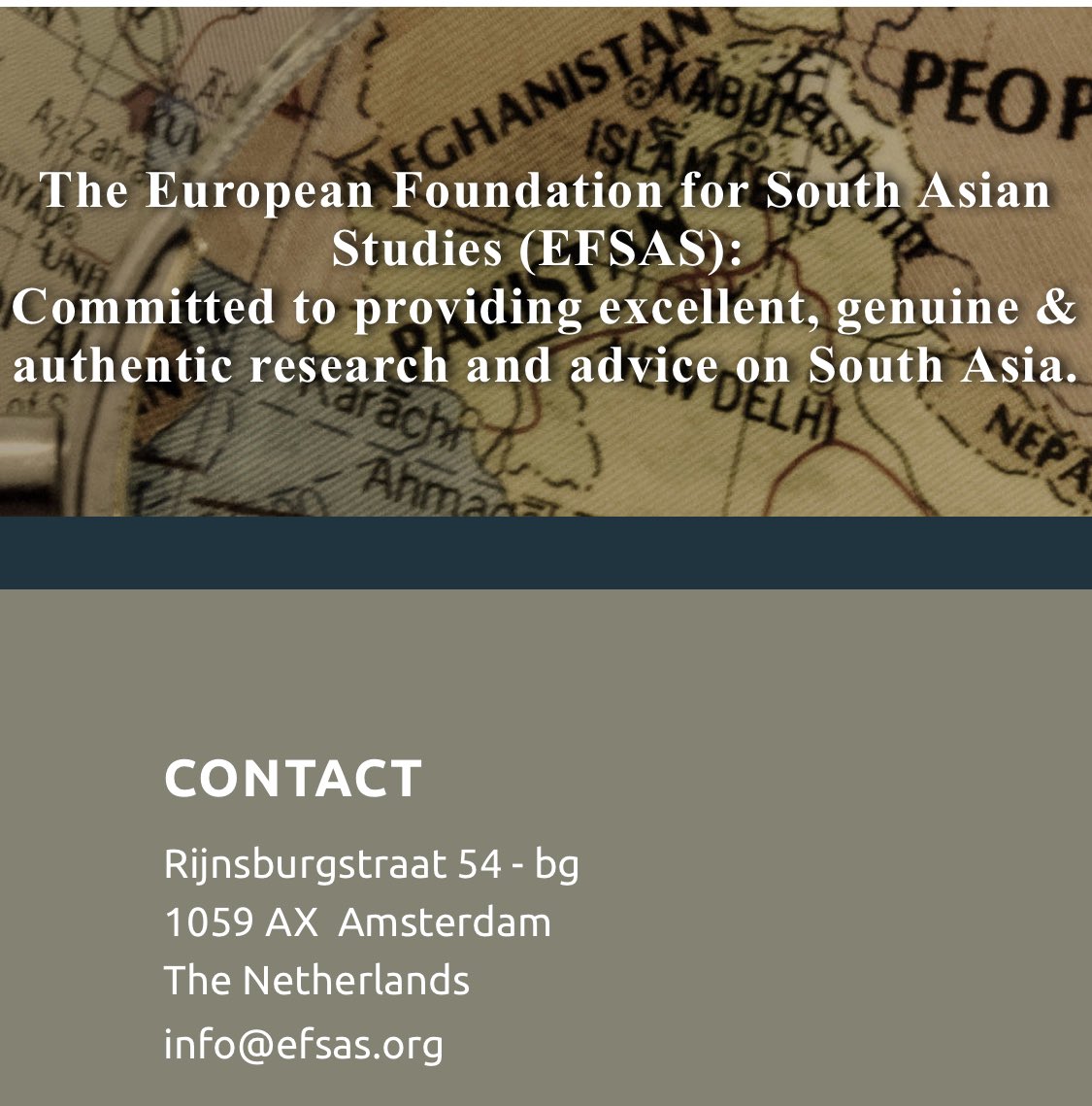 EFSAS is an  #Indian propaganda outfit based in Netherlands that masquerades as “Nonprofit Foundation”It’s one of 100s of front orgs setup by RAW around the world 4 anti-Pakistan propaganda by infiltrating western lobbying circles.Let me explain: https://www.efsas.org/about-us/about-efsas.html/41