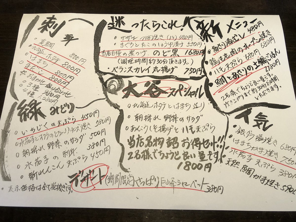 旬の野菜と海の幸 さかい大谷漁港 本日のオススメ 当店自慢の煮付け のど黒入荷致しました 脂乗ってます ハタハタ唐揚げ ご来店お待ちしております 堺 さかい 中百舌鳥 なかもず ディナー のどぐろ ハタハタ 煮付け