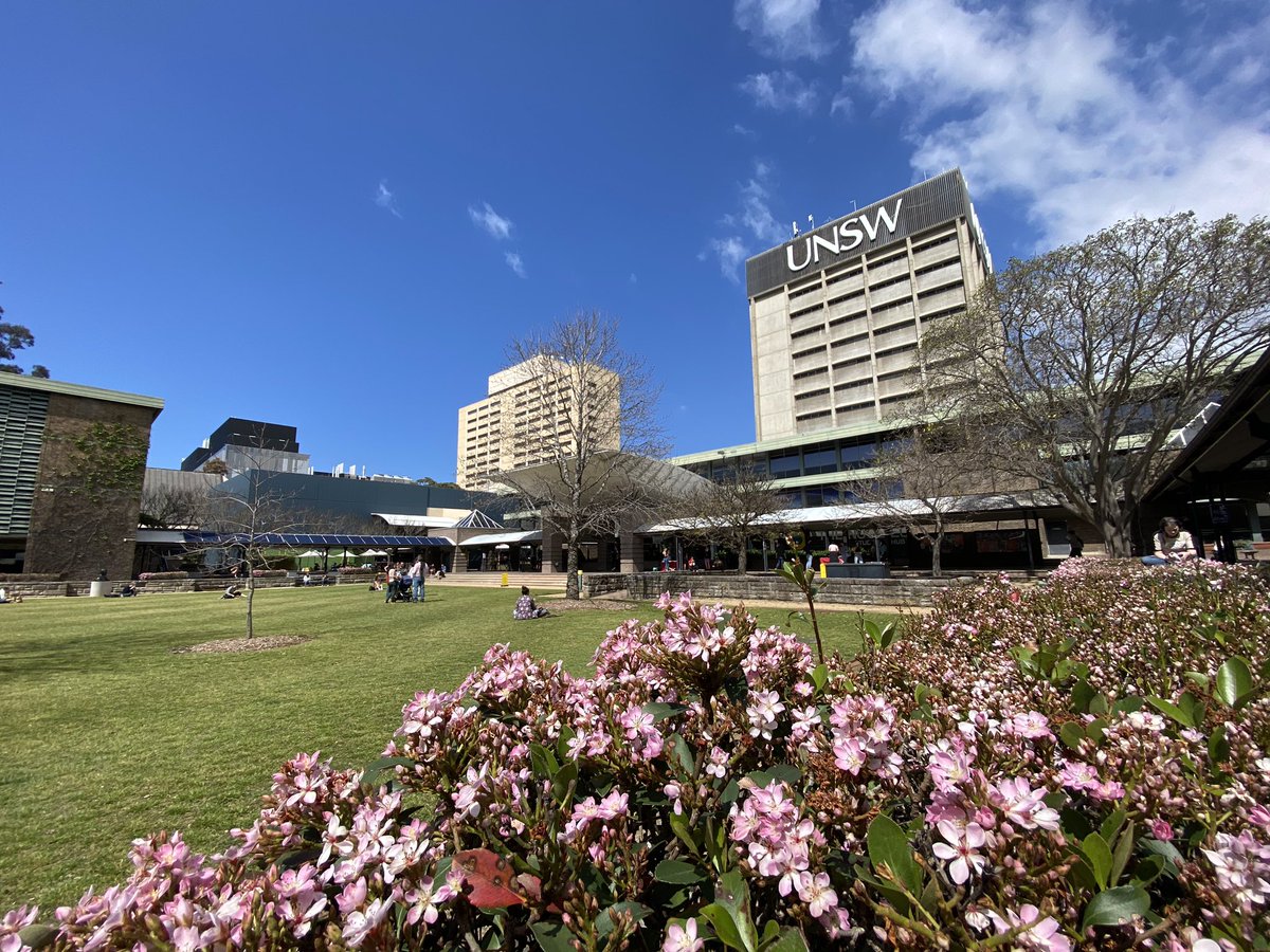 DrEmmaLJohnston's tweet photo. It’s a glorious day to be back on @UNSW campus - we are running practical laboratory classes in @UNSWScience for the first time in months - all the students are wearing masks so I can’t tell if they are happy to be back or not! #covidclasses https://t.co/qUV6wqVJiX
