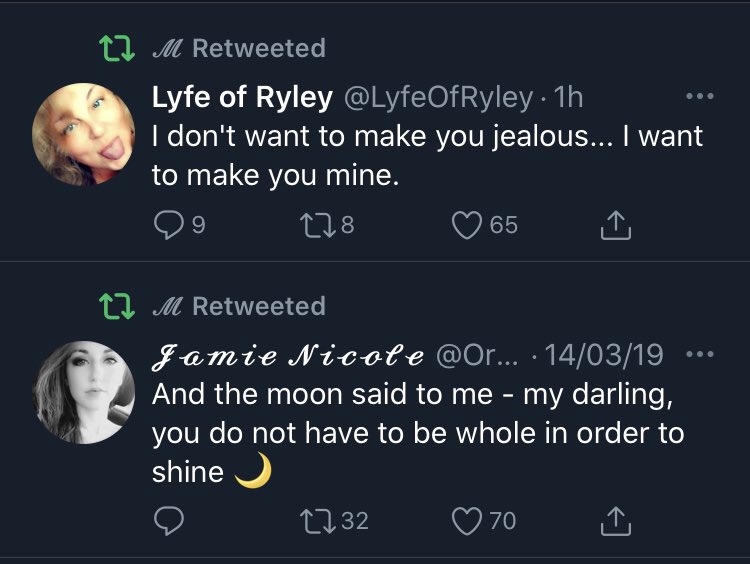 smnayak's tweet photo. @Love_bug1016 
When your retweets make poetry

@OrigValkyrie @LyfeOfRyley https://t.co/B106jLVEM1