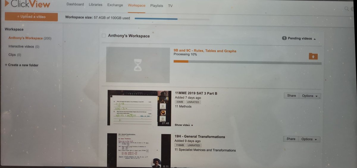 So, I just uploaded my 200th lesson video to ClickView. More than 3000 minutes of recorded content. How are people planning on using these resources in a CovidNormal world? #camthink