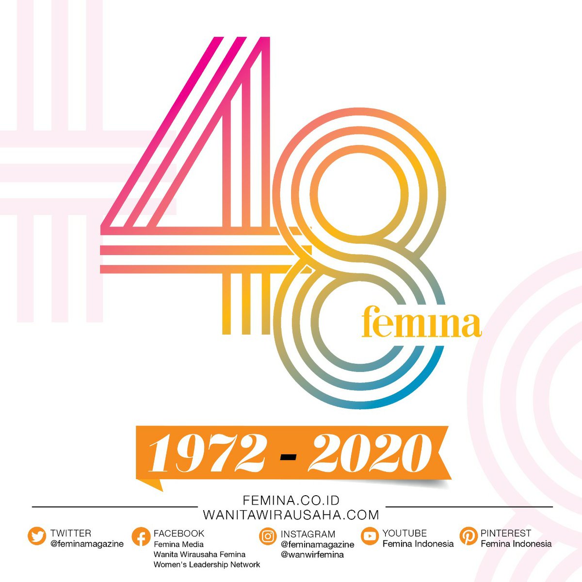 FeminaMagazine's tweet photo. FEMINA TURNS 48!⁠
⁠
Apa pengalaman berkesanmu bersama atau tentang Femina?⁠
⁠
Yuk share ceritamu  dengan reply Tweet ini dan gunakan hashtag #femina48 dan #feminaindonesia .⁠
⁠
Cerita paling unik akan mendapat hadiah khusus dari Femina.⁠ https://t.co/fvYEkNWKwd