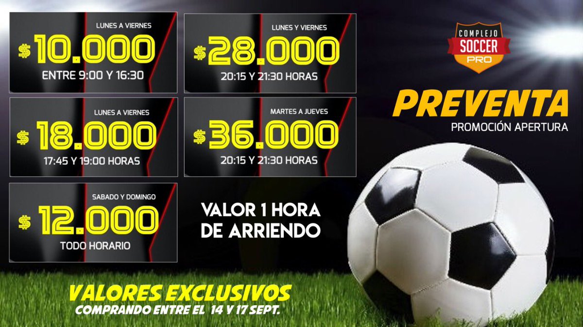 SOCCERPRO_CL's tweet image. Fecha tentativa de apertura el 28 setiembre en fase 3 🙏

Recuerda que hasta el 17 de septiembre estamos con preventa de COMPRA de arriendos de canchas con precios exclusivos 

#soccerpro #macul #santiago #chile RT