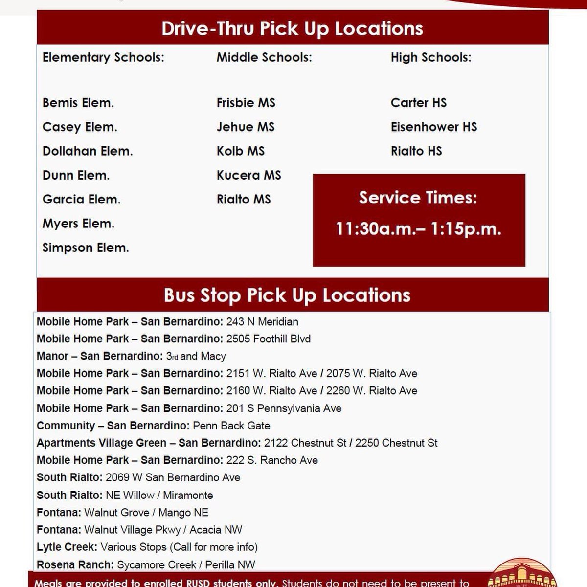 Rialto USD Child Nutrition tweet media